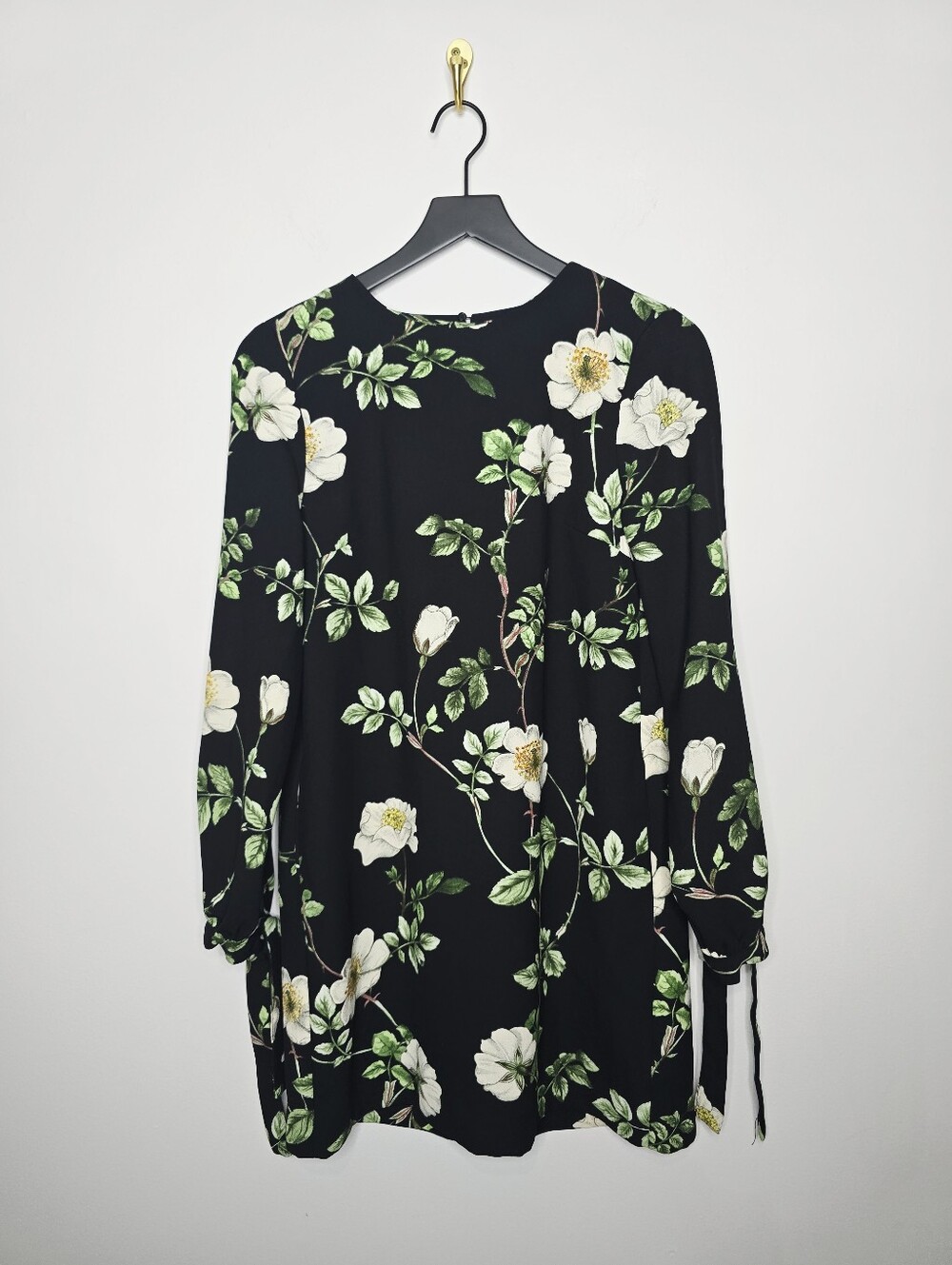 H&M Long Sleeve Floral Shift Dress Size 4